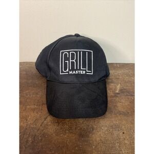 Grill Master Adult Baseball Cap Hat  Black Outdoor Barbecue Cooking Grilling Adj